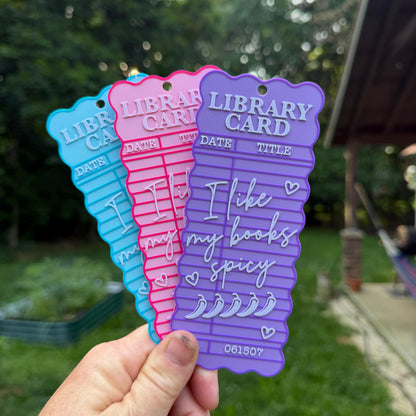 Library Card Wavy Bookmark