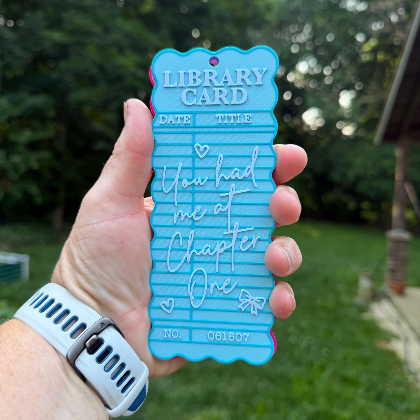 Library Card Wavy Bookmark