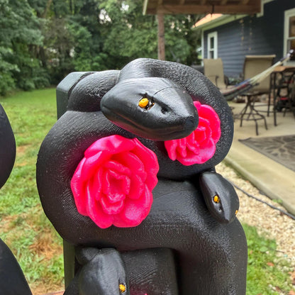 Snake and Floral Gothic Book Nook | Dark Academia Bookshelf Decor | Skull and Serpent | Romantasy