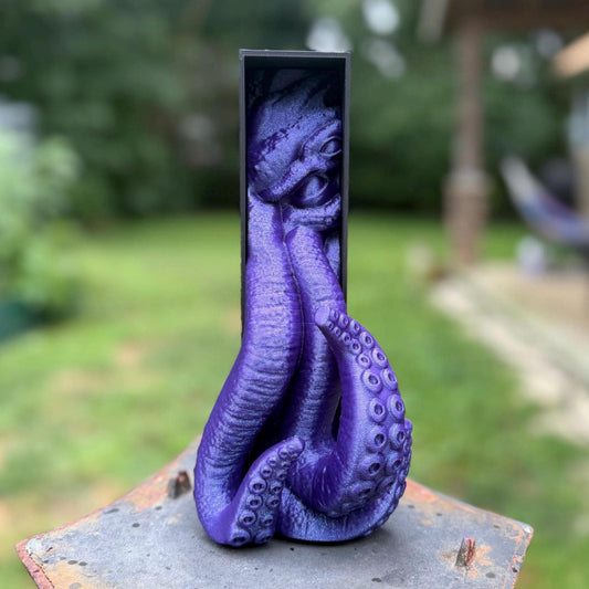 Cthulhu Book Nook | Tentacle Bookend | Dark Fantasy Bookshelf Decor | Gothic Library Art