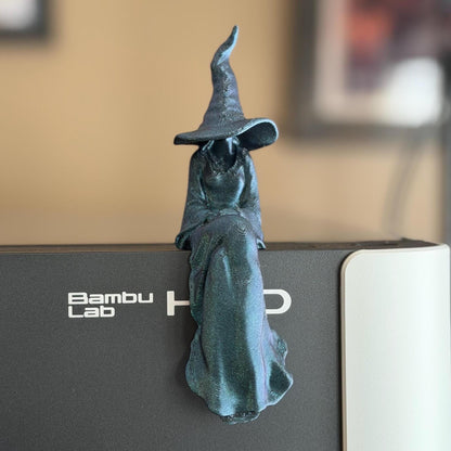 Witch Perchling | Shelf Sitter | Macabre Monitor Buddy | Gothic Plant Pal | Dark Academia Accent