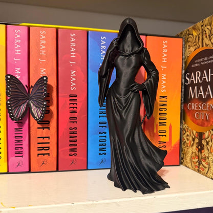 Female Grim Reaper Standing Statue | Gothic Reapress Bookshelf Decor | Dark Fantasy Figure | Romantasy Art