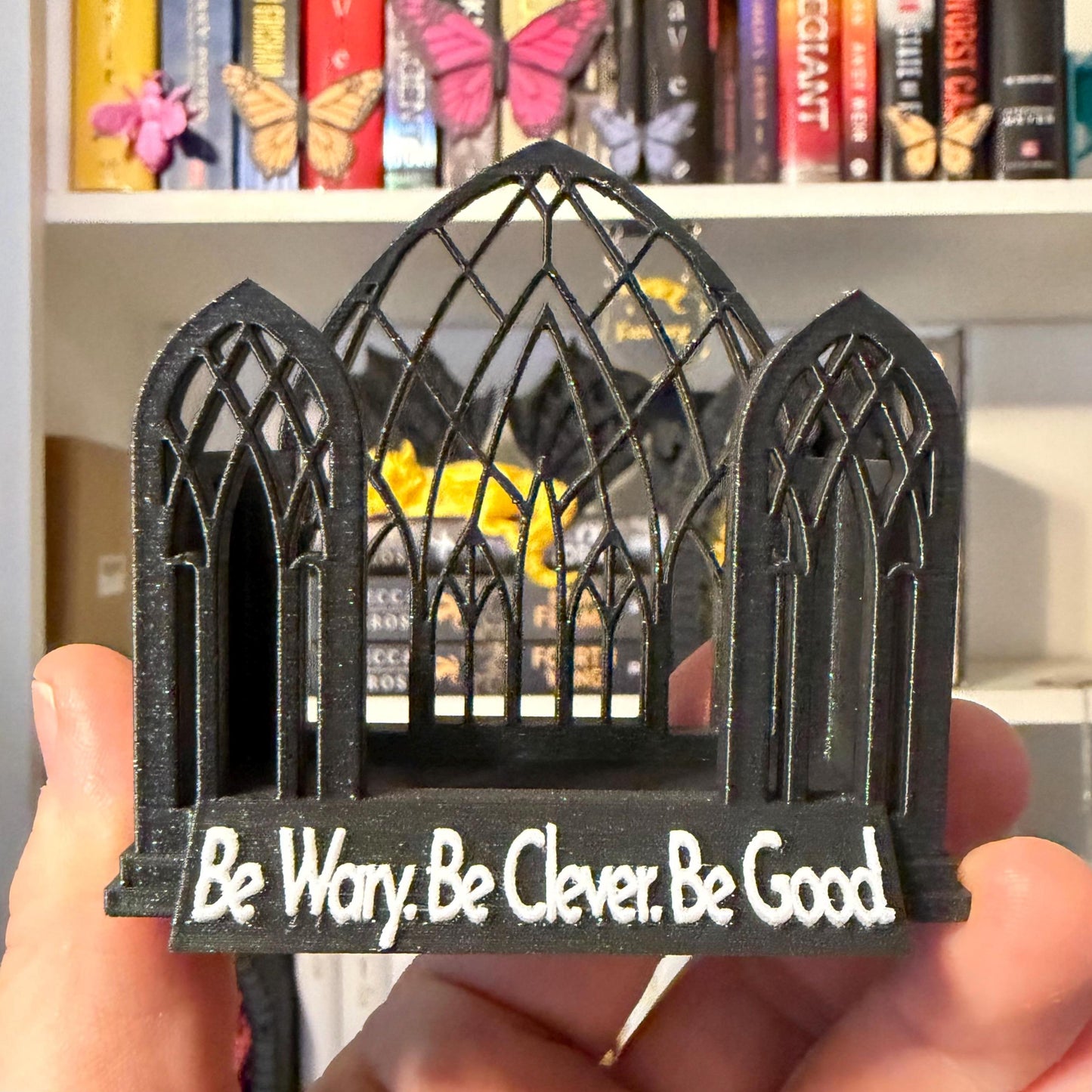 Gothic Cathedral Business Card Holder | Dark Professional Desk Decor | Vendor Market Booth | Custom Card Stand