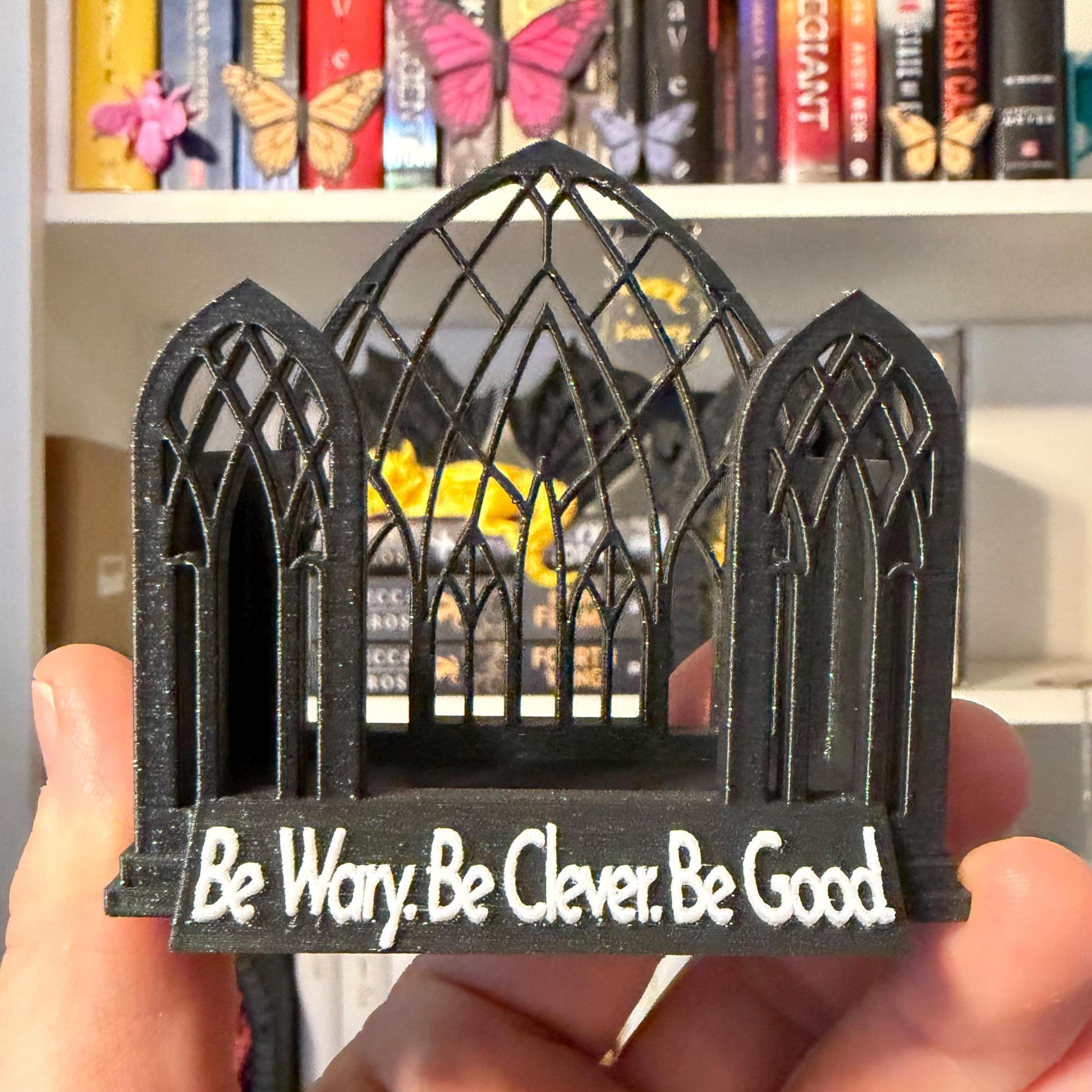 Gothic Cathedral Business Card Holder | Dark Professional Desk Decor | Vendor Market Booth | Custom Card Stand