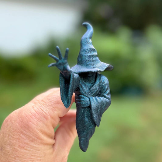 Witch Spine Hugger | Bookish Magnet | Gothic Wall Decor | Dark Academia Accent | Macabre Bookshelf Art