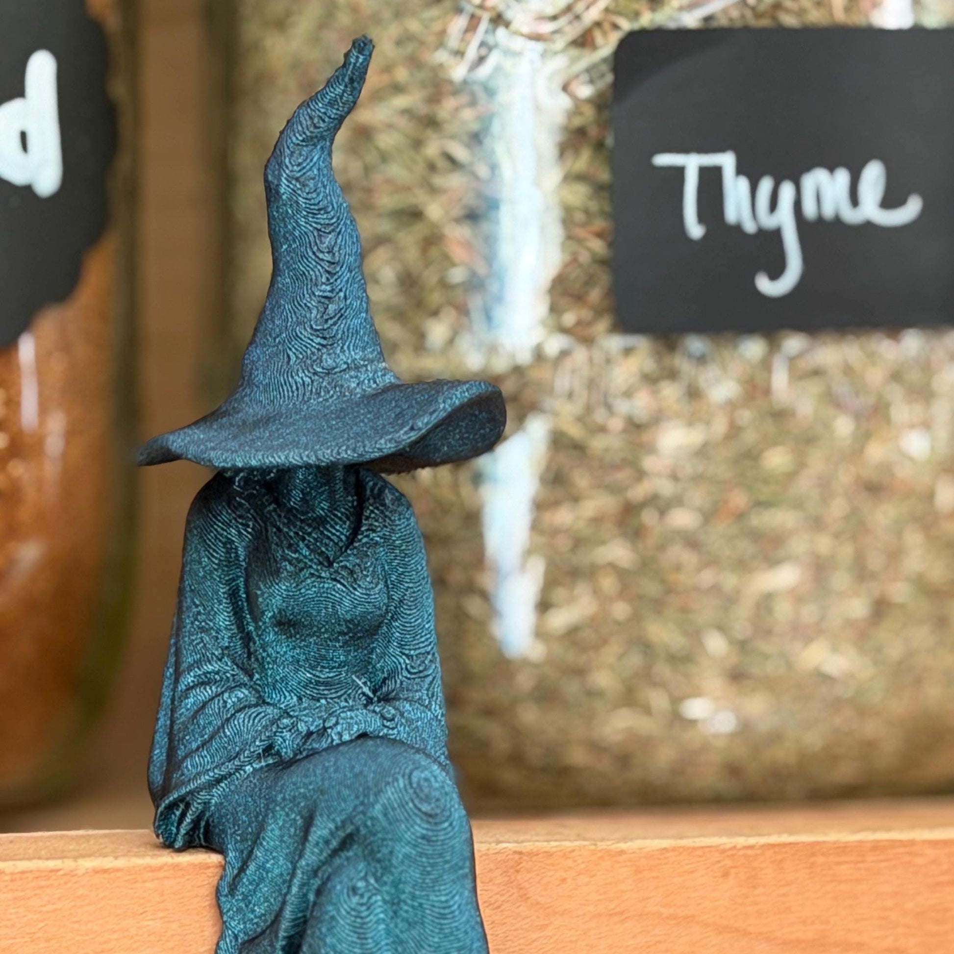 Witch Perchling | Shelf Sitter | Macabre Monitor Buddy | Gothic Plant Pal | Dark Academia Accent