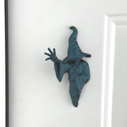 Witch Spine Hugger | Bookish Magnet | Gothic Wall Decor | Dark Academia Accent | Macabre Bookshelf Art