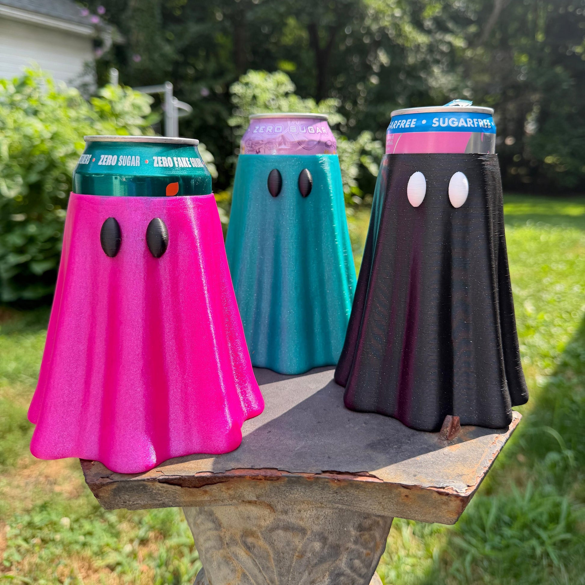 Ghost Spooky Coozie | Can Drink Sleeve | Halloween Beverage Holder