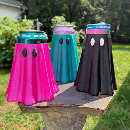 Ghost Spooky Coozie | Can Drink Sleeve | Halloween Beverage Holder