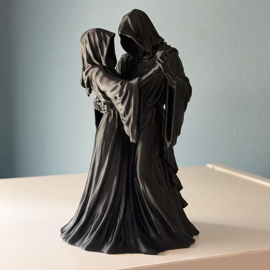 The Last Dance Grim Couple | Gothic Shelf Decor | Dark Academia Figurine | Romantic Macabre Statue