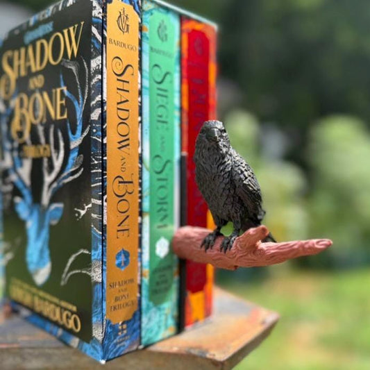 Raven on a Branch Bookshelf Decoration Spine Hugger