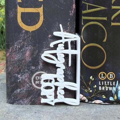 Autographed Copy Book Tag | Signed Book Marker | Bookshelf Spine Accent | Custom Color Collector Decor