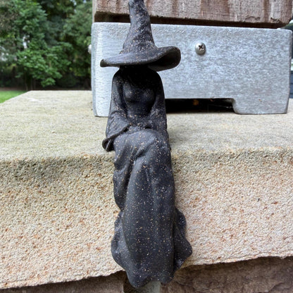 Witch Perchling | Shelf Sitter | Macabre Monitor Buddy | Gothic Plant Pal | Dark Academia Accent