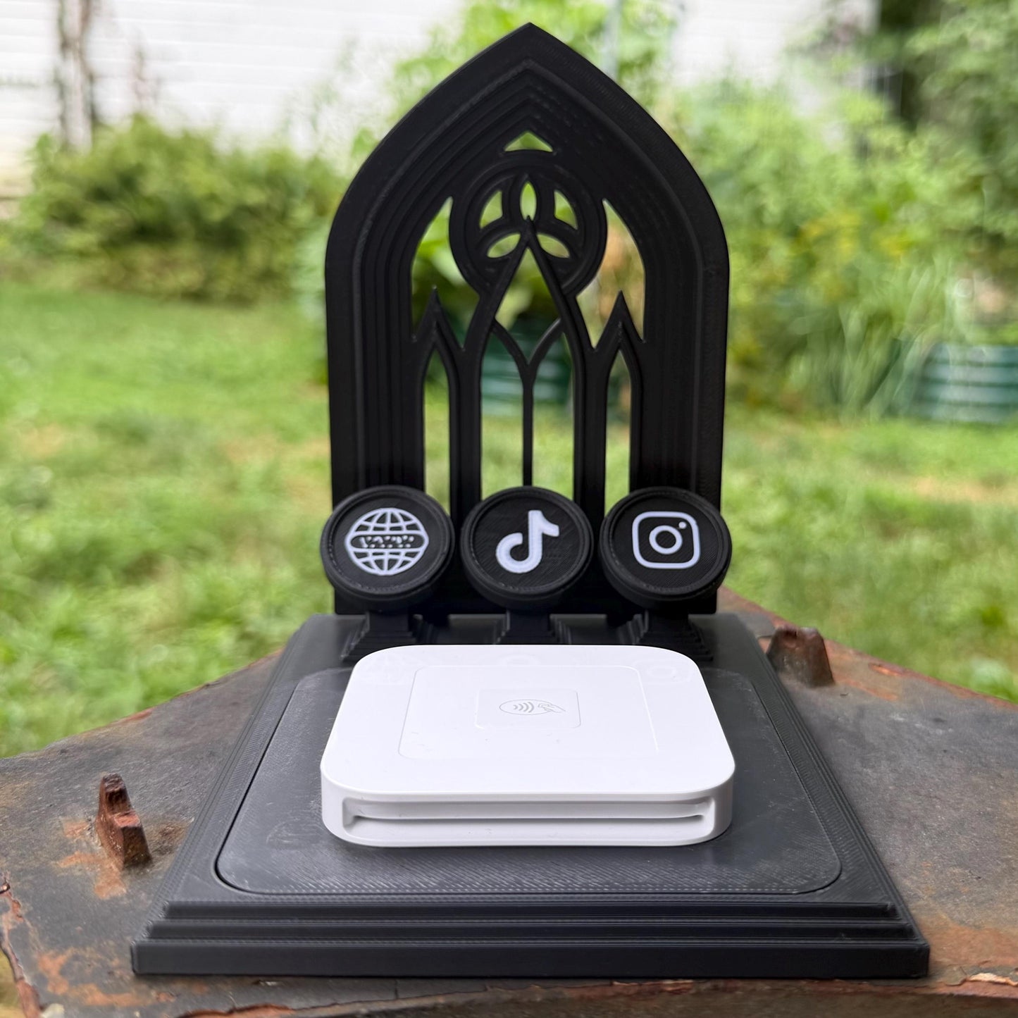 Gothic NFC & Payment Reader Stand | Customizable Vendor Display Stand