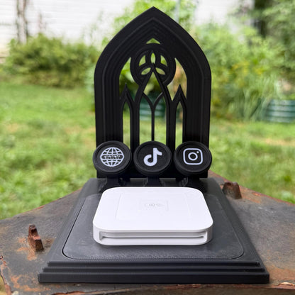 Gothic NFC & Payment Reader Stand | Customizable Vendor Display Stand