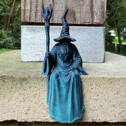 Wizard Perchling | Shelf Sitter | Mystical Monitor Buddy | Gothic Plant Pal | Dark Academia Accent