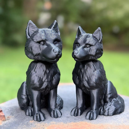 Wolf Bobblehead | Pack Wolf Figurine | Twilight Inspired | Cottagecore Wolf Decor