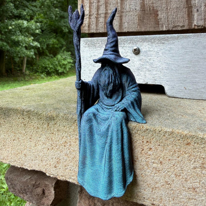 Wizard Perchling | Shelf Sitter | Mystical Monitor Buddy | Gothic Plant Pal | Dark Academia Accent
