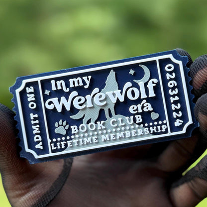 Vampire and Werewolf Book Club Ticket | Twilight Inspired Shelf Sitter | Fangs Bites, Vampire Era, Werewolf Era | Romantasy