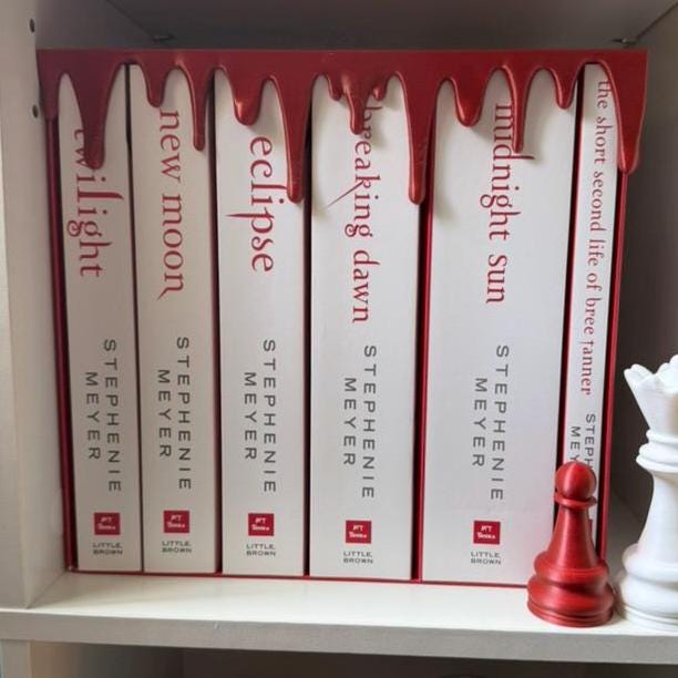 Blood Drip Overhang and Bottom Drip | Vampire & Thriller Bookshelf Decor | Gothic Horror Book Display | Dark Academia Accent