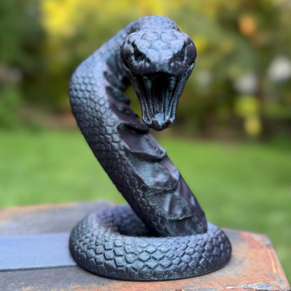Cobra Bookends | Snake Bookshelf Decor | Dark Academia Reader Gift | Gothic Fantasy Accent | Fierce Serpent Book Holder