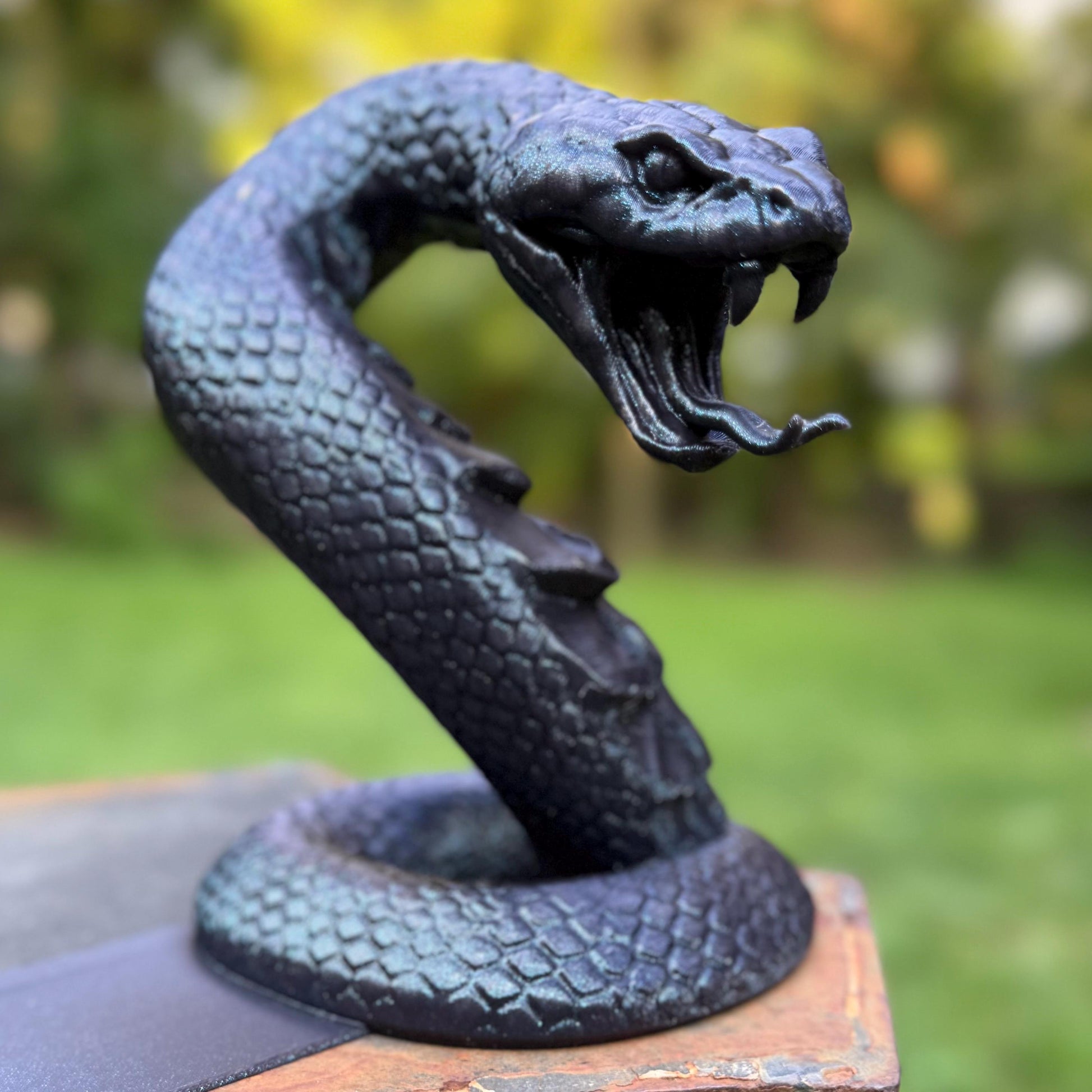Cobra Bookends | Snake Bookshelf Decor | Dark Academia Reader Gift | Gothic Fantasy Accent | Fierce Serpent Book Holder