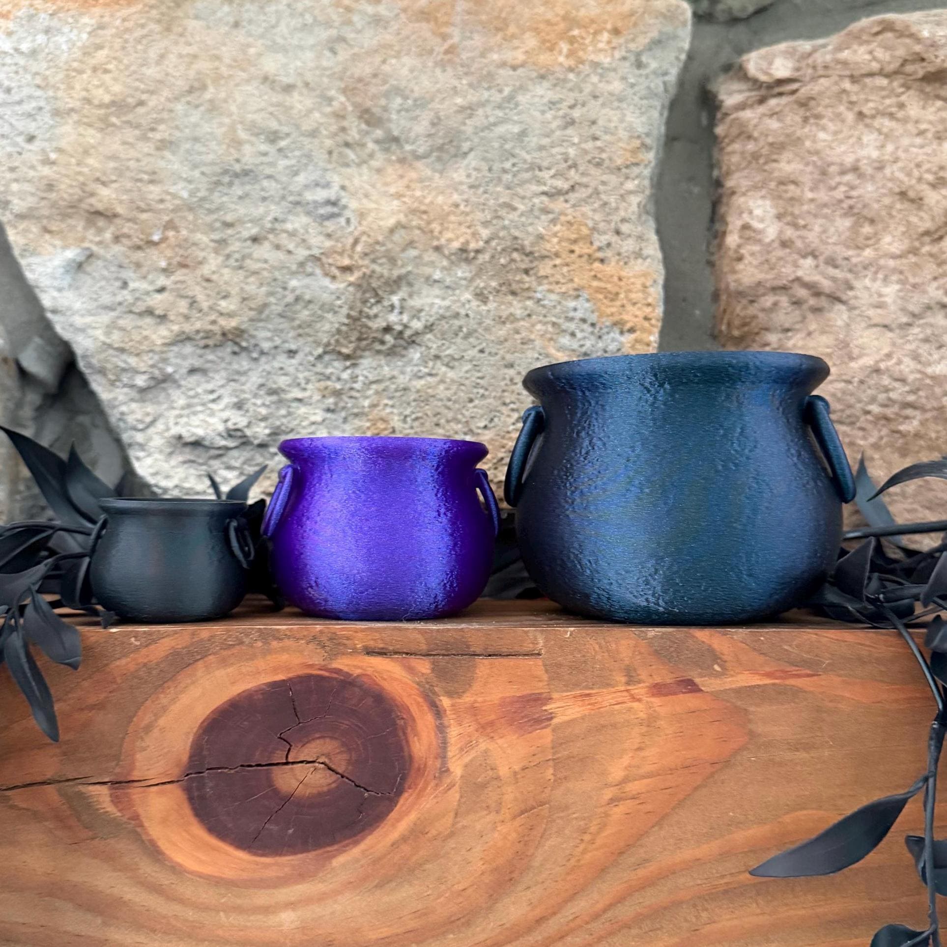 Witch Cauldron | Tealight Holder | Air Plant Pot | Witchy Halloween | Gothic Home Decor