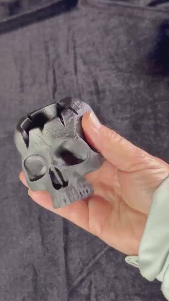 Gothic Skull Tealight Holder | Dark Academia Bookshelf Decor
