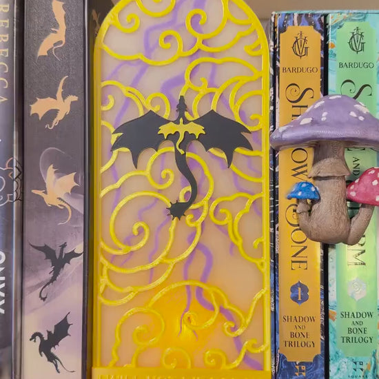 Dragon Duo Tealight Holder and Book Nook | Dragon Romantasy Bookshelf Decor