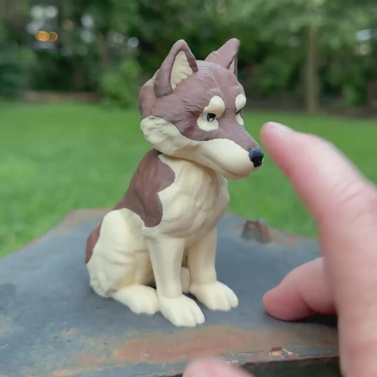 Wolf Bobblehead | Pack Wolf Figurine | Twilight Inspired | Cottagecore Wolf Decor