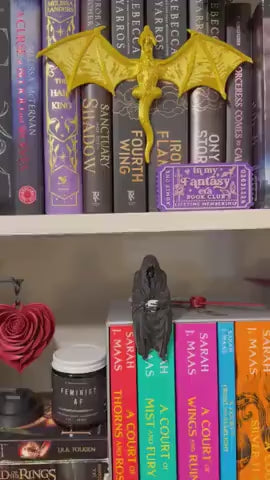Dragon Book Spine Hugger | Fantasy 3D Printed Bookshelf Decor