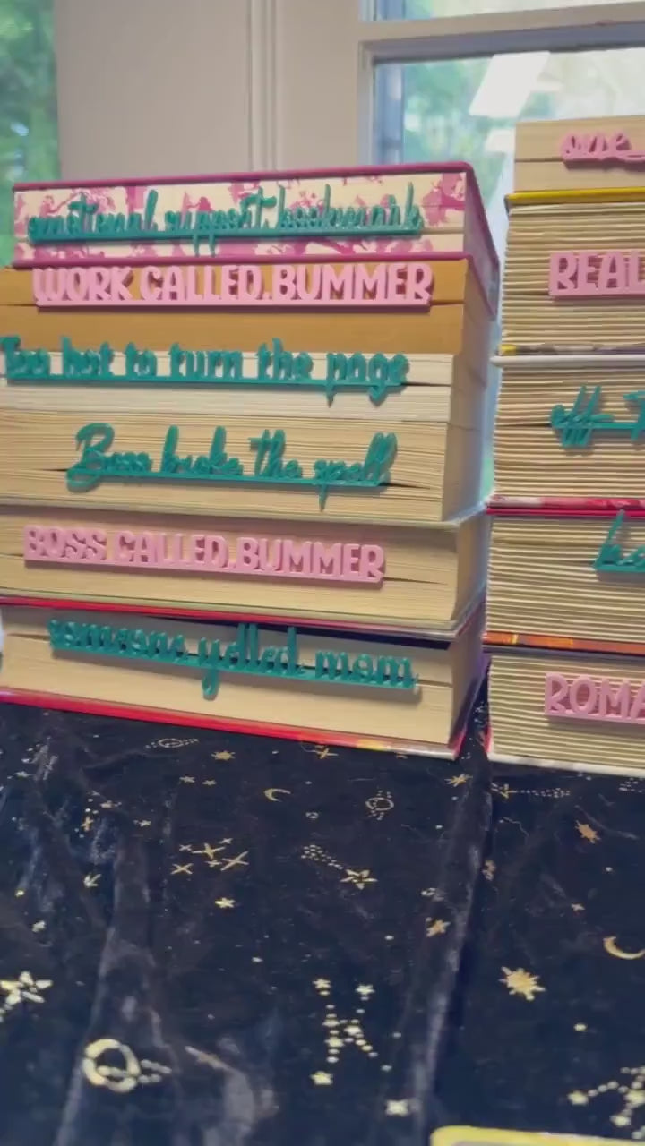 Funny Bookish Side Bookmarks for Readers – Choose Your Phrase