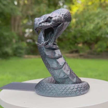 Cobra Bookends | Snake Bookshelf Decor | Dark Academia Reader Gift | Gothic Fantasy Accent | Fierce Serpent Book Holder